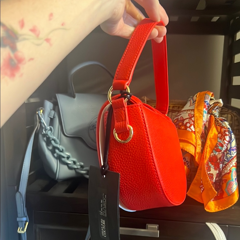 Versace Jeans Collection Red Shoulder Bag - Picture 3 of 9